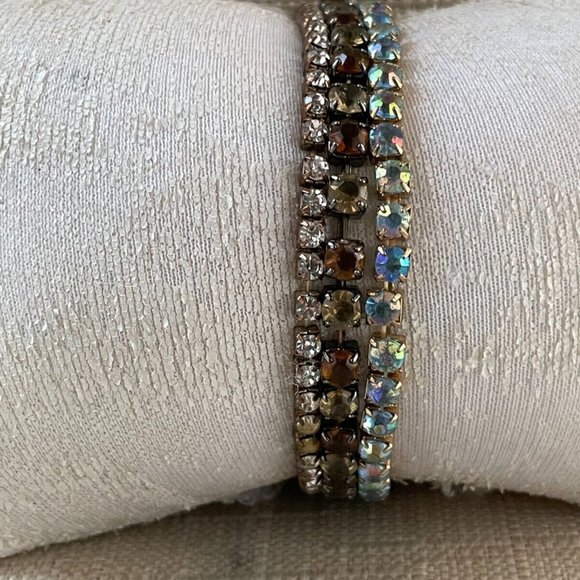 Women Bracelet Set of 3 Bracelet Fashion Jewelry Crytals Accent Stretched Jewelr - Picture 6 of 12